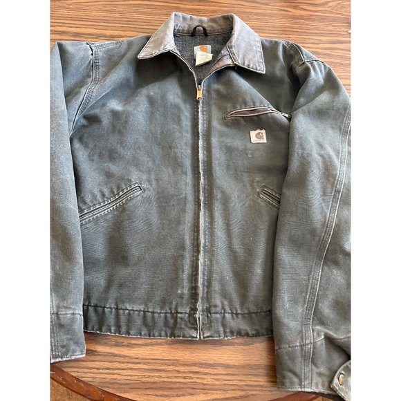 Carhartt Detroit gray green zip front coat jacket size XL - Picture 3 of 12